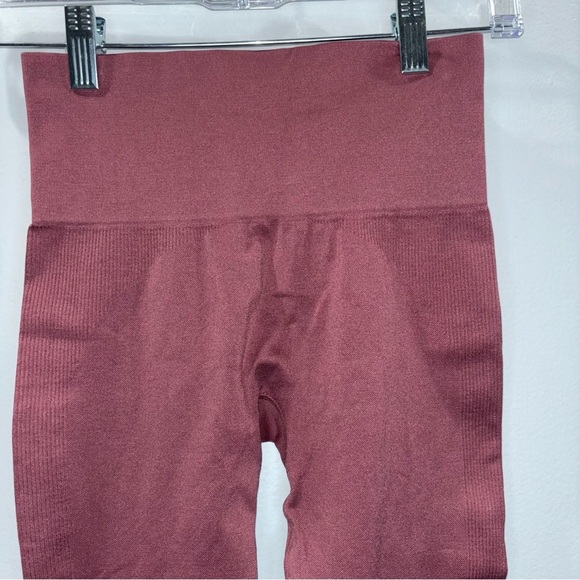 Set Active Seamless High-Waisted Leggings XS Rosewood | Ribbed Waistband - Picture 5 of 13